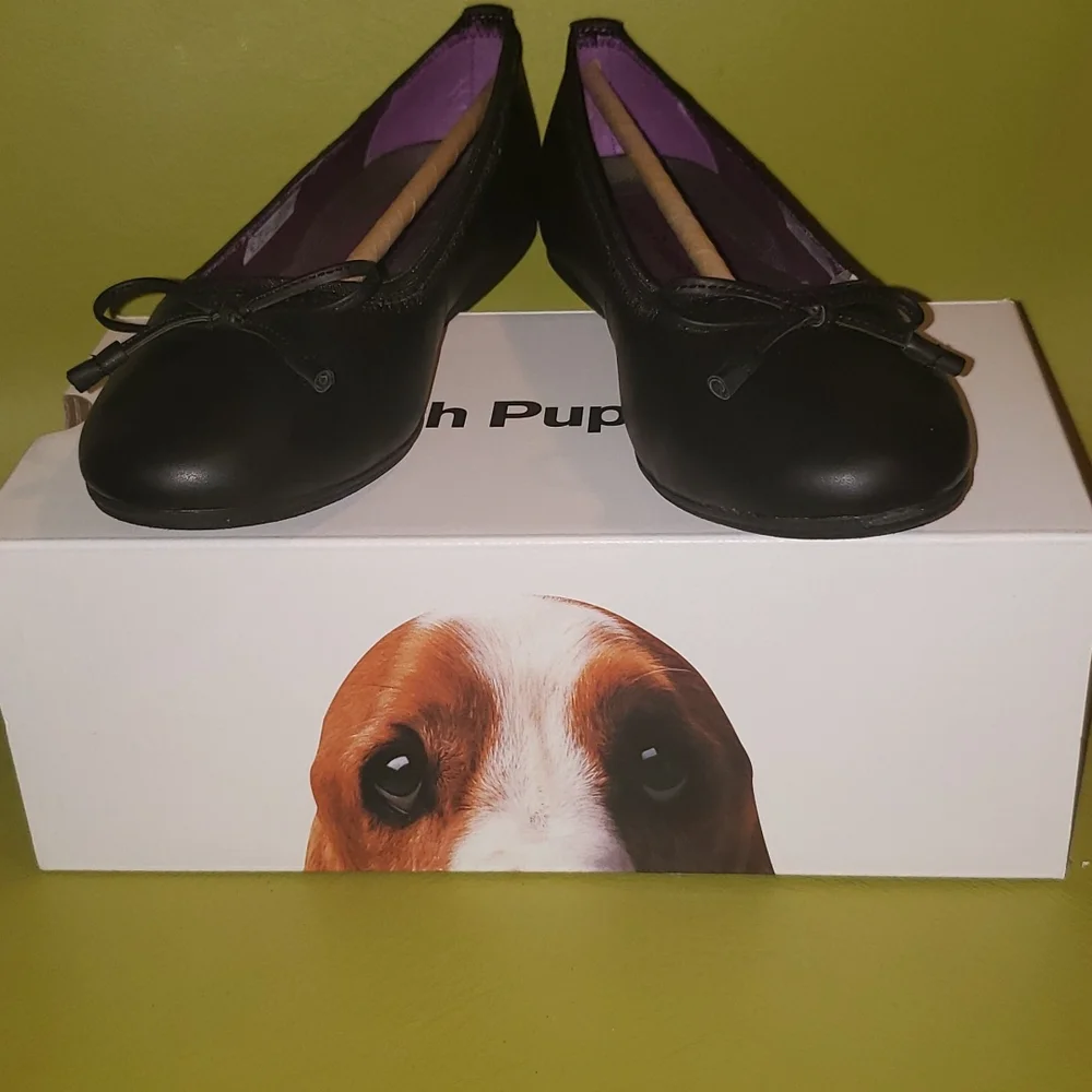 HUSH PUPPIES JOSIE BLACK FLATS